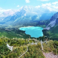 Grinnell Lake in Glacier National Park