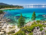 Turquoise water of Lake  Tahoe