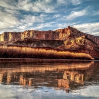 Golden hour on the Colorado River near Moab Utah