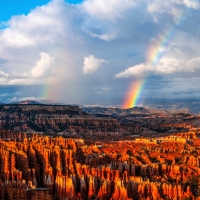 Double Rainbow over Bryce Canyon NP, Utah