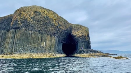 Fingal’s Cave, Isle of Staffa, Scotland - sea, water, rocks, sky