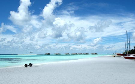 Bora Bora - travel, sand, vacation, places, clouds, bora, nature, blue