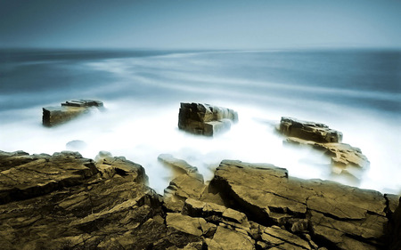 Ocean Scene - nature, ocean, beach, coast line, surf, sea, coast