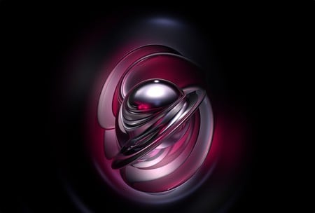 Pink Orb - 3d and cg, pink, abstract