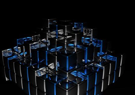 BlAcKBoXBLUE - 3d and cg, abstract, black, blue