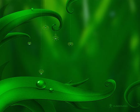 Diving - 3d and cg, abstract, green