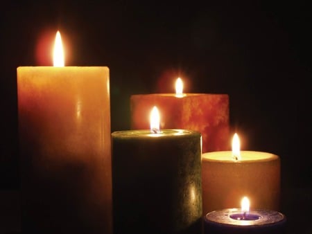 Candles - flame, candles, fire, spa