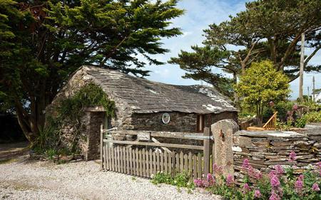 Cottage - house, trees, beautiful, sweet, home, village, flowers, garden, cute