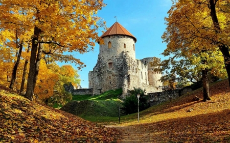 Castle in Latvia - Latvia, museum, Cesis, ruins, park, castle