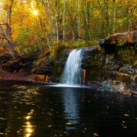 Autumn at Wolf Creek Falls, Banning State Park, Minnesota