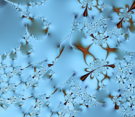 fractal - blue, textures, fractal, arti
