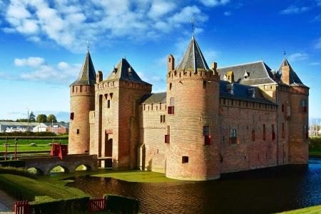 Muiderslot Castle, Netherlands - medieval, castle, netherlands, moat