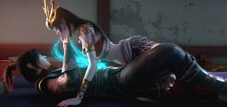 in bed - charm moment, lovers, in bed, beauty