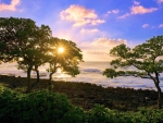 Little sun rays peeking through - Turtle Beach, Oahu