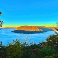 Fall morning sunrise overlooking the Tennessee River & Prentice Cooper State Forest