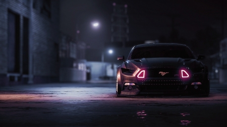 Devil Mustang - Night car, Ford, Devil car, Mustang