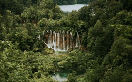 Plitvice Lakes National Park, Croatia - trees, landscape, waterfalls, forest