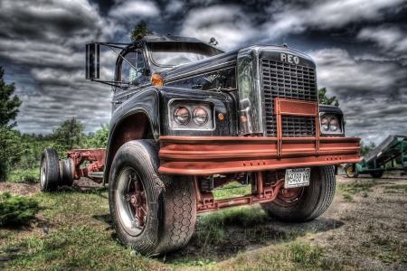 REO Speedwagon - truck, wagon, clouds, hdr, photograph, chassis