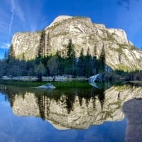 Mirror Lake living up to its name - Yosemite NP California