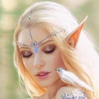 Elf princess with bird