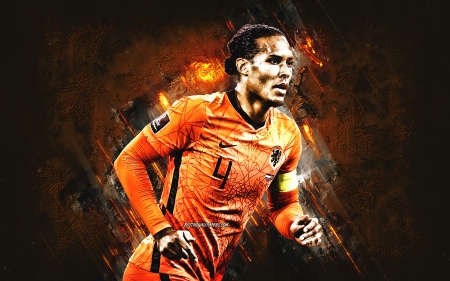 Virgil van Dijk - holland, virgil, football, virgil van dijk, soccer, orange, van dijk, netherlands