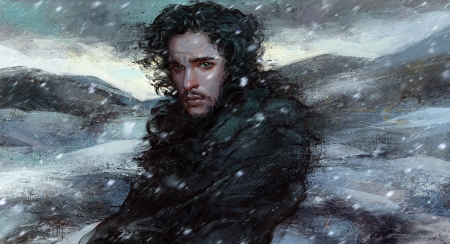 Jon Snow - game of thrones, olga tereshenko, fantasy, jon snow, art, man, portrait