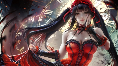 Tokisaki-Kurumi - Tokisaki, girl, Kurumi, Anime