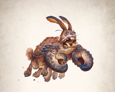 Crabbit - creature, fantasy, crabbit, halloween, art, justin gerard