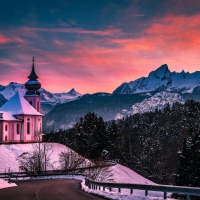 Church Maria Gern, Mount Watzmann - Bavarian Alps