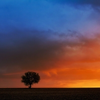 Ice and Fire, sunset in central Spain