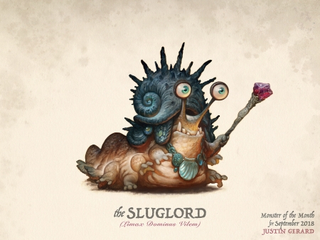 Sluglord - art, snail, sluglord, halloween, fantasy, justin gerard