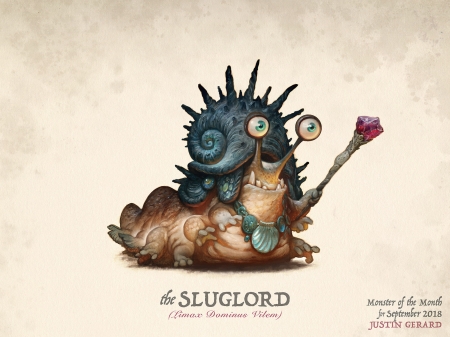 Sluglord - fantasy, halloween, justin gerard, sluglord, art, snail