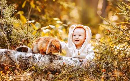 Baby and Rabbit
