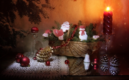Still Life Christmas - holidays, candle, still Life, christmas