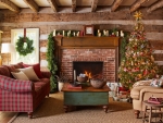 Christmas by Fireplace