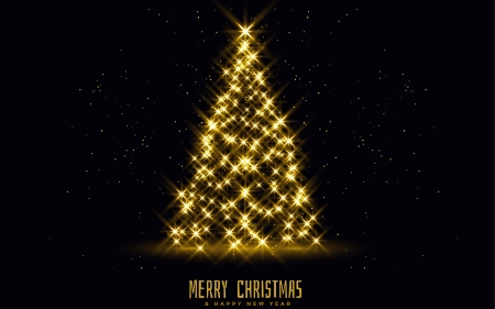 :) - card, black, tree, golden, craciun, christmas