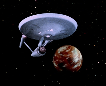 Starship U.S.S Enterprise Underway - original star trek, spacecraft, spaceship, star trek, starship enterprise, tos