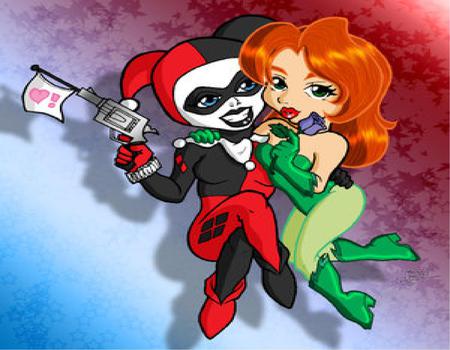 Besties - poison ivy, harley quinn