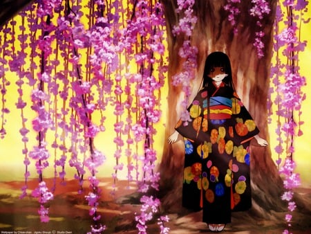 Jigoku Shoujo - hell girl, girl, mitsuganae, wallpaper, jigoku shoujo, ai, anime, new, manga