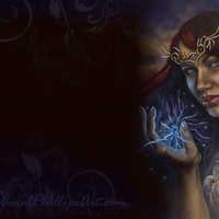 Daughter Of The Hidden Fantasy Art  Sorceress Wall Paper  WideScreen Format