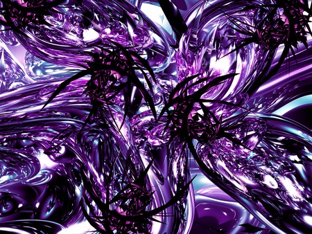 Purple Scramble - purple, 3d and cg, abstract