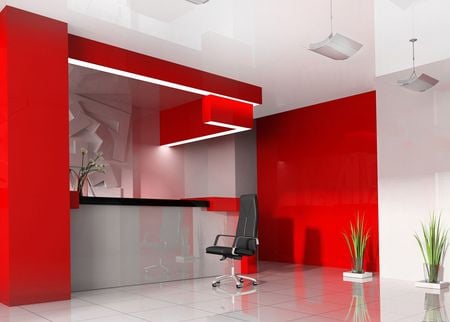 Style - white, red, modern