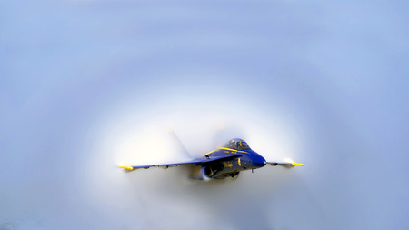 Angel in transonic flight  - number 7, 1080p, mach 1, white, 1920 x 1080, hornet, blue, angels, f18, 1080i