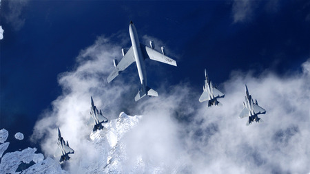 KC-135 Stratotanker F-15 Eagles - kc-135, 1920 x 1080, Entropy, f-15, stratotanker, 1080p, 1080i, eagles, wallpaper