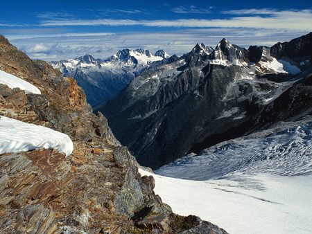 Illecillewaet Glacier British Columbia Canada - winter, nature, scenery, landscape, snow, scenic, mountains, forces of nature