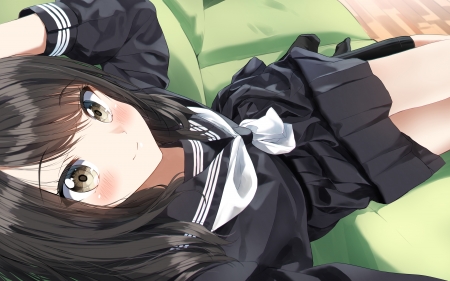 Anime School Girl - skirt, Girl, Anime, School