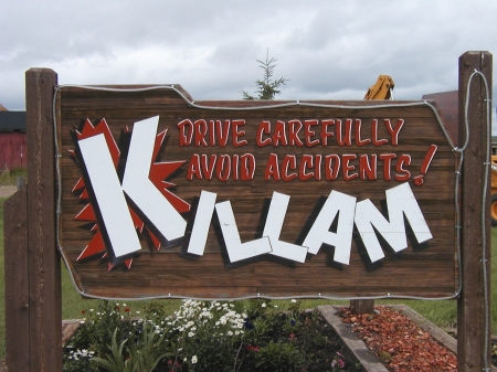Drive Carefully, Avoid Accidents, Killam - accidents, alberta, sign, Killam, drive carefully