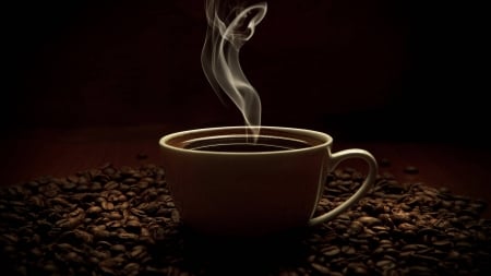 early morning coffee - dark, strong, coffee, aroma