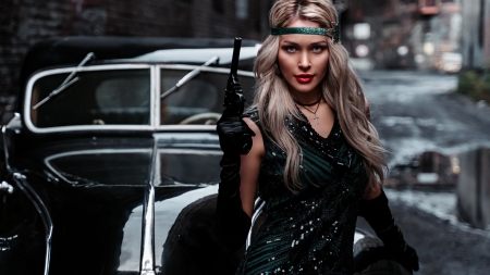 Girl with a gun