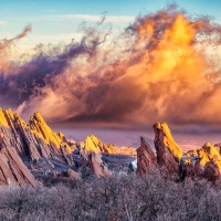 Sunrise on Roxborough State Park, Colorado